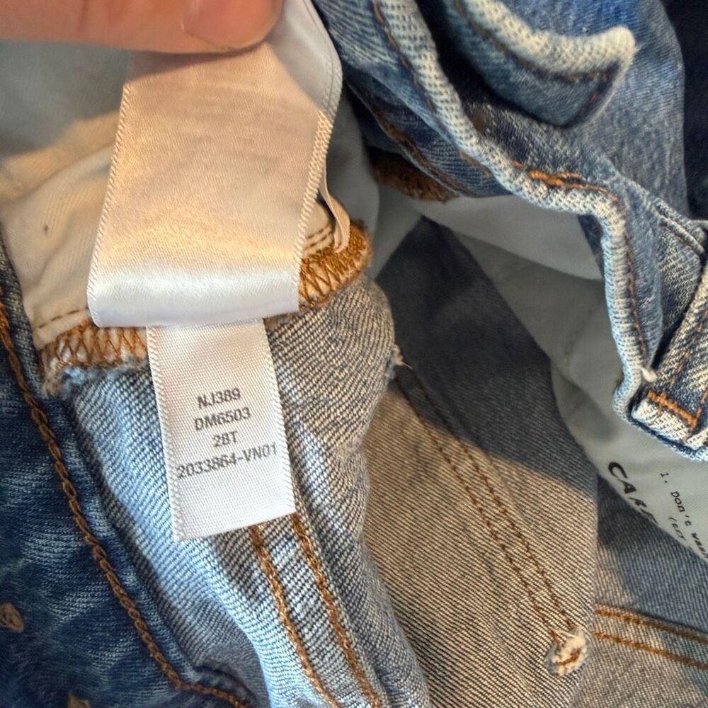 Madewell Cresslow Blue Stretch Denim Perfect Vintage Wide-Leg Crop Jeans 28 Tall - Picture 8 of 8
